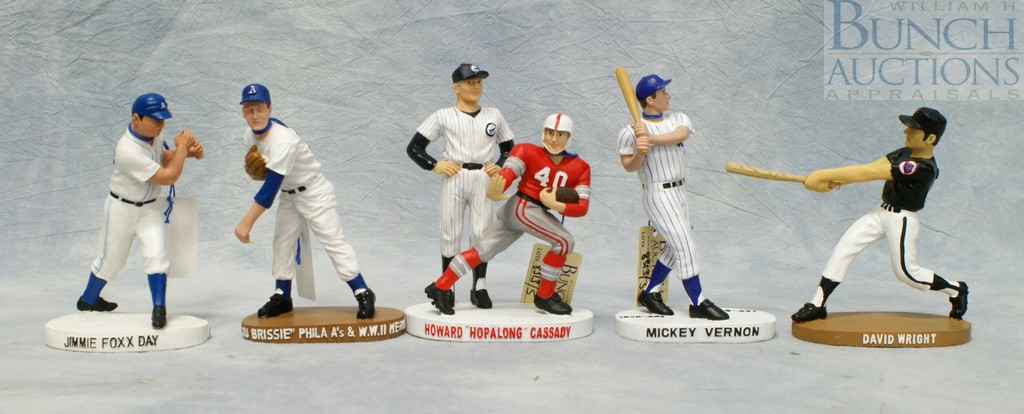 Appraisal: Hartland of Ohio baseball figures Lou Brissie David Wright Mickey