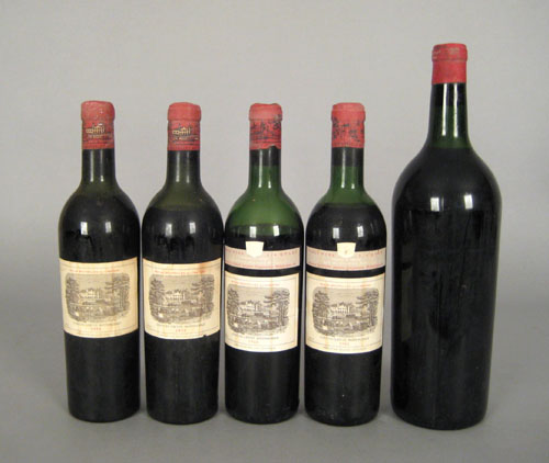 Appraisal: Four ml bottles to include two Lafite Rothschild two Lafite