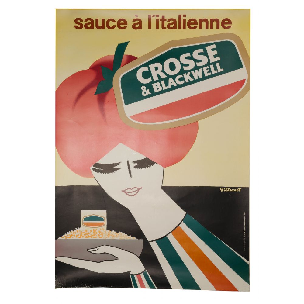 Appraisal: BERNARD VILLEMOT FRENCH - SAUCE A L ITALIENNE POSTERc printed