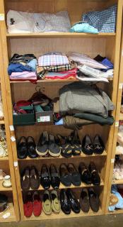 Appraisal: lot of shelves Designer clothing group consisting of packaged shirts