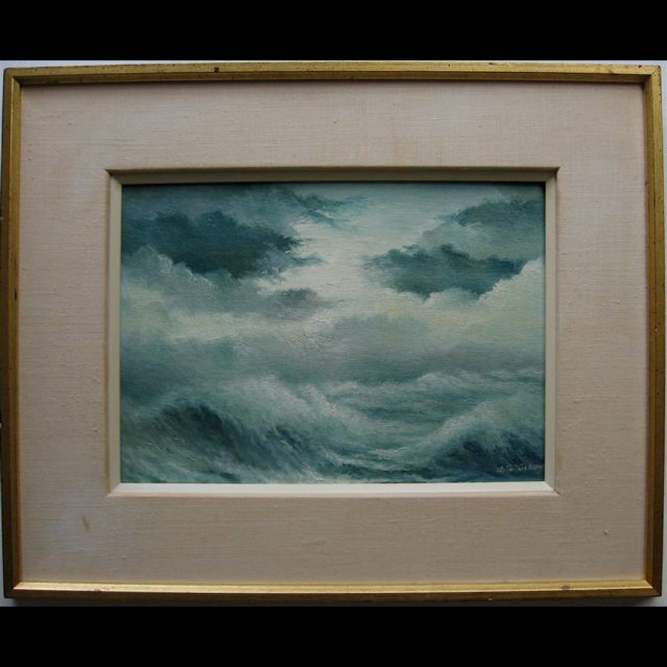 Appraisal: VIOLENT SEA STORM ARTO YUZBASIYAN - CANADIAN OIL ON CANVAS