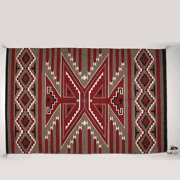 Appraisal: Marie Begay Navajo Weaving Ganado woven with bold design of