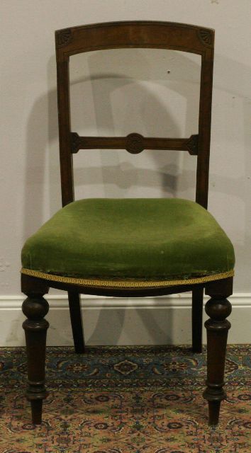 Appraisal: A late Victorian walnut single chair