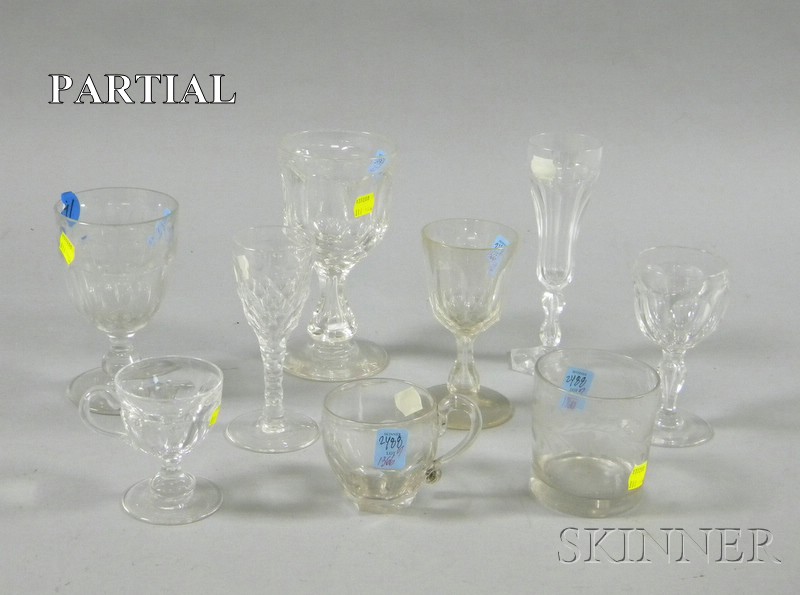 Appraisal: Forty-seven Pieces Colorless Cut Glass Stemware and Glassware including similar