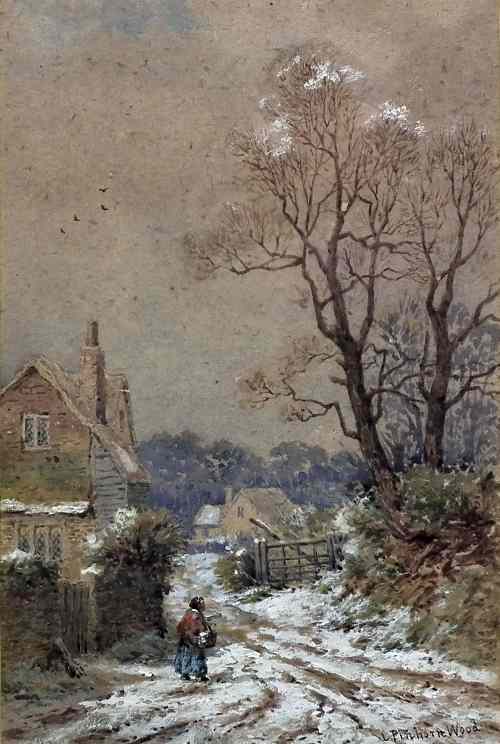 Appraisal: Louis Pinhorn Wood - - Watercolour - Winter landscape with