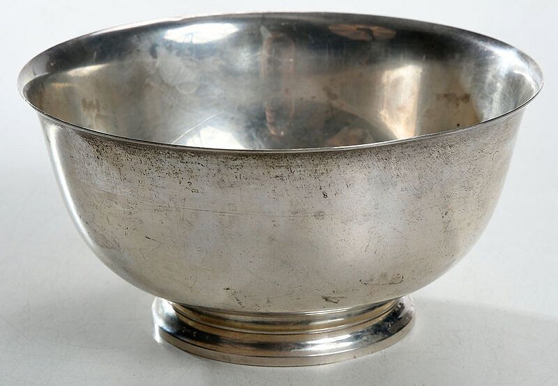 Appraisal: Tiffany Sterling Revere Style Bowl American th century marks for