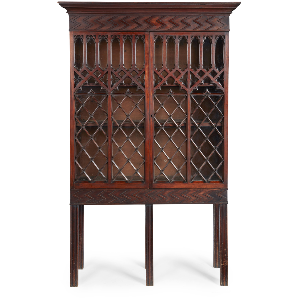 Appraisal: REGENCY MAHOGANY 'GOTHICK' BOOKCASE ON STAND EARLY TH CENTURY AND