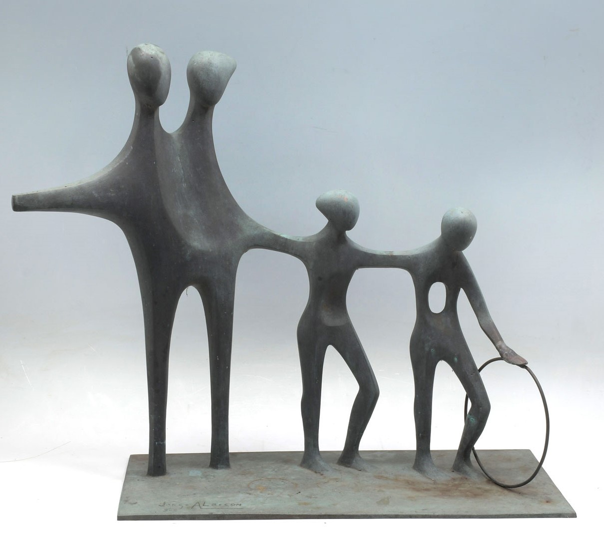 Appraisal: ISLAS Jorge Alarcon American - Modernist Family Grouping Patinated Bronze