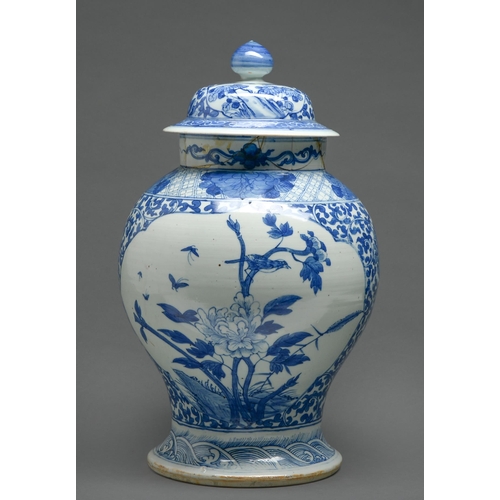 Appraisal: A Chinese blue and white jar and cover Qing dynasty