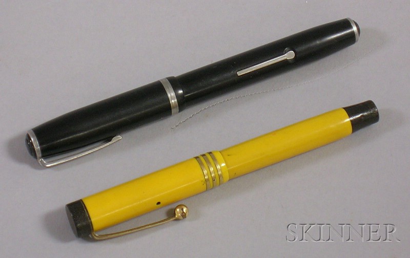 Appraisal: Two Vintage Fountain Pens a George S Parker Lady Duofold