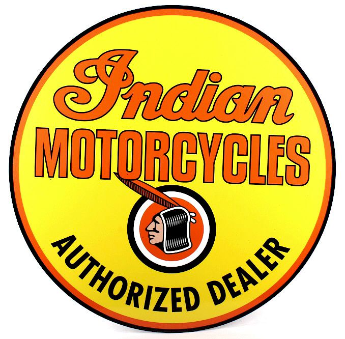 Appraisal: Indian Motorcycle Dealer Advertising Sign Included in this lot we