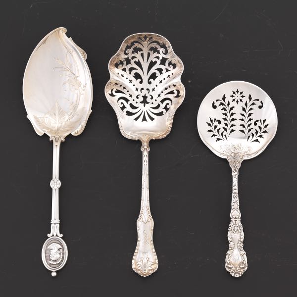 Appraisal: GROUP OF STERLING SILVER SERVING PIECES - - Including Ball