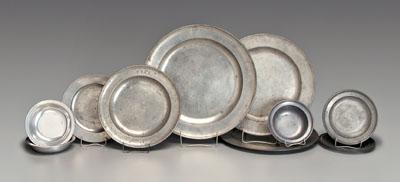 Appraisal: Twelve pieces assorted pewter four plates including two with London