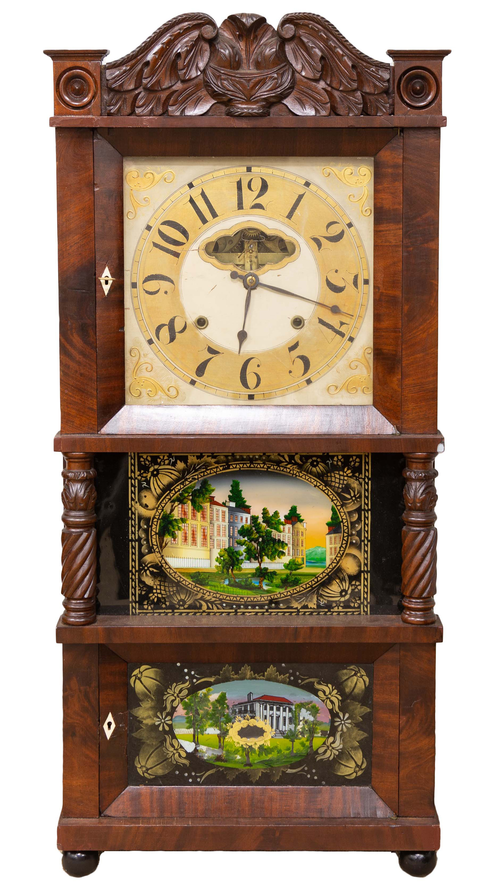 Appraisal: C L C IVES TRIPLE DECKER SHELF CLOCK th century