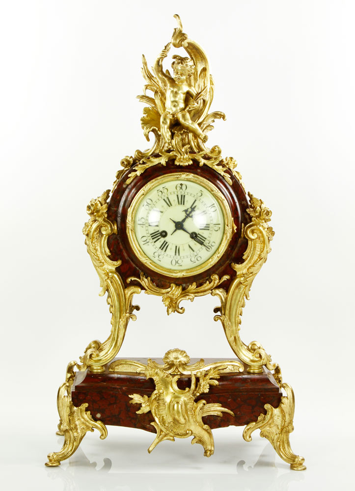 Appraisal: A - th C French Marble Clock th century French