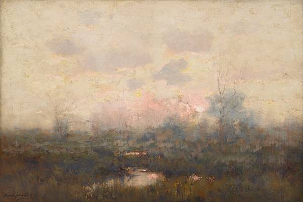 Appraisal: Charles Partridge Adams American - Marsh at Dusk signed 'Charles