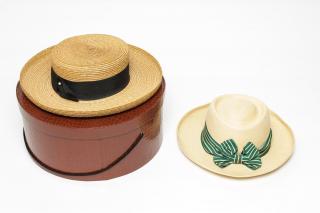 Appraisal: Vintage Straw Hats Woman's incl Tracey Tooker Two vintage woman's