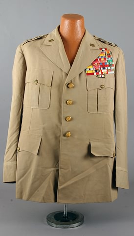 Appraisal: Summer weight uniform featuring sterling rank insignia Uniform features thirteen