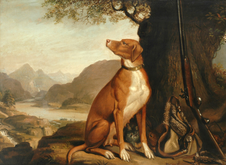 Appraisal: Grace Mott Johnson British - Portrait of a Hunting Dog