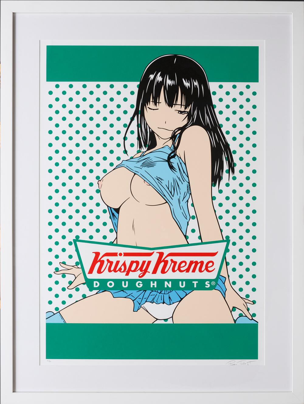 Appraisal: Ben Frost Australian b Krispy Kreme Green -color screenprint pencil-signed