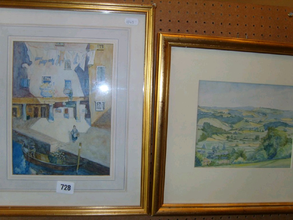 Appraisal: A collection of early th century water colours including a