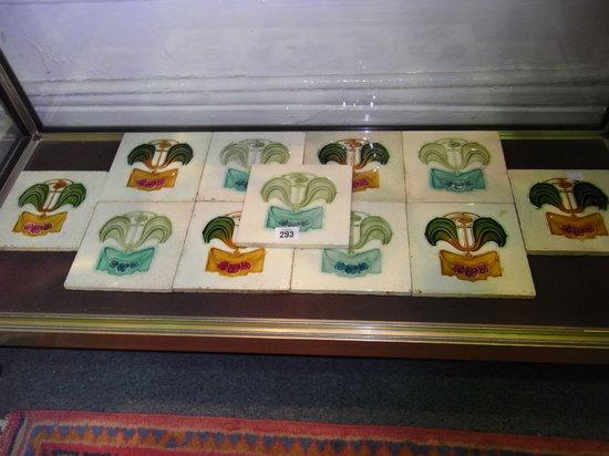 Appraisal: ELEVEN ART NOUVEAU TILES