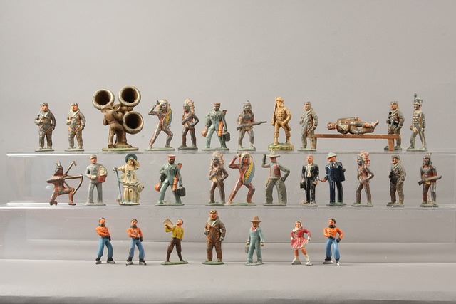 Appraisal: Lot of Barclay Tommy Toy dime store figures Assortment of