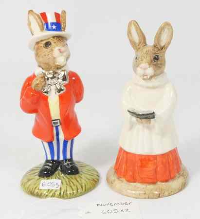 Appraisal: Royal Doulton Bunnykins Figure Uncle Sam DB USA Colourway and