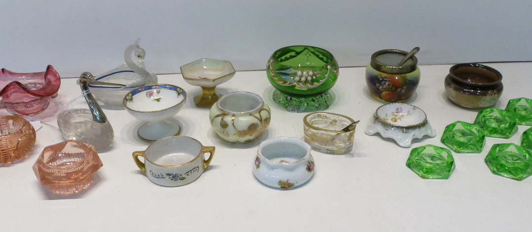 Appraisal: COLLECTION OF ASSORTED SALT CELLARS fifty pieces various designs made