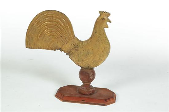 Appraisal: FOLK ART ROOSTER American nd half- th century Carved wooden