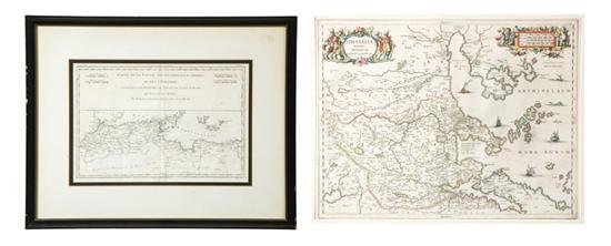 Appraisal: TWO EARLY MAPS Thessaliae Accurata Descriptio Autore I Laurenbergio Amsterdam