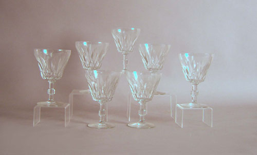 Appraisal: Seven Baccarat wine glasses