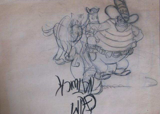 Appraisal: Wild West Willie original drawing one of a kind proposed