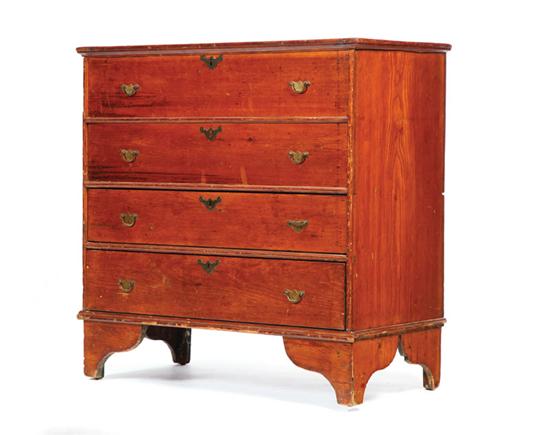 Appraisal: MULE CHEST Pine having two faux top drawers and two