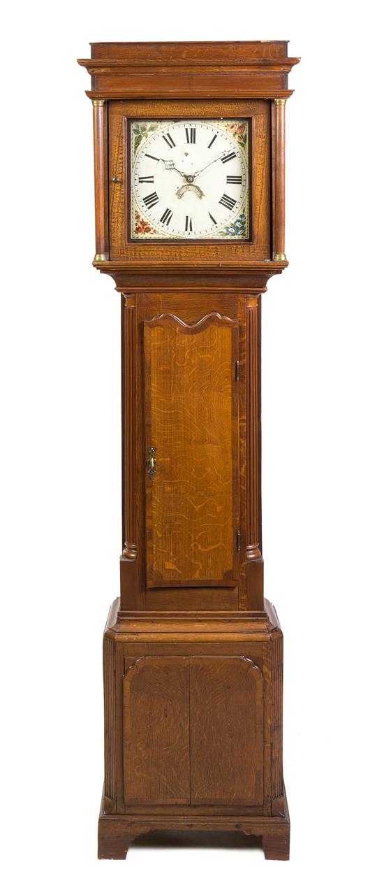 Appraisal: Sale Lot An American Oak Tall Case Clock late th