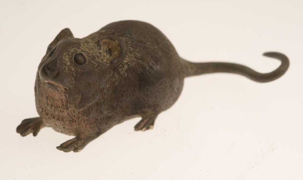 Appraisal: AUSTRIAN COLD-PAINTED BRONZE MODEL OF A DORMOUSE EARLY th CENTURY