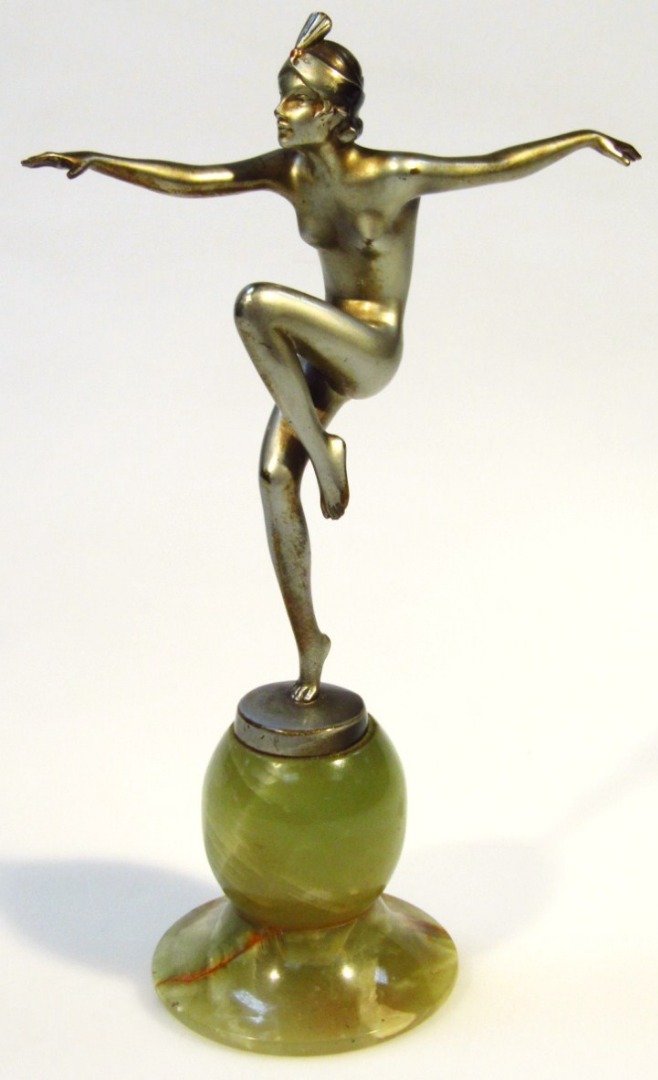 Appraisal: After Josef Lorenzl - Art Deco figure of a dancing