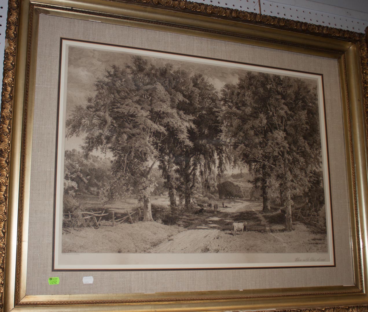 Appraisal: Framed landscape engraving