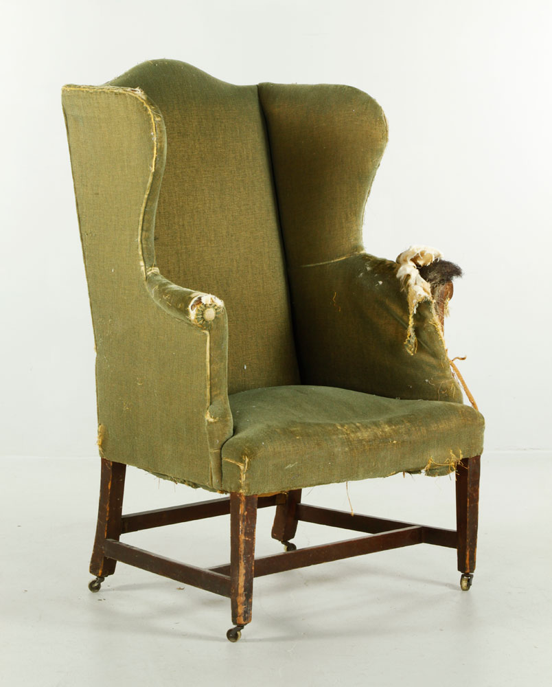 Appraisal: - Hepplewhite Wing Chair Hepplewhite wing chair circa x x