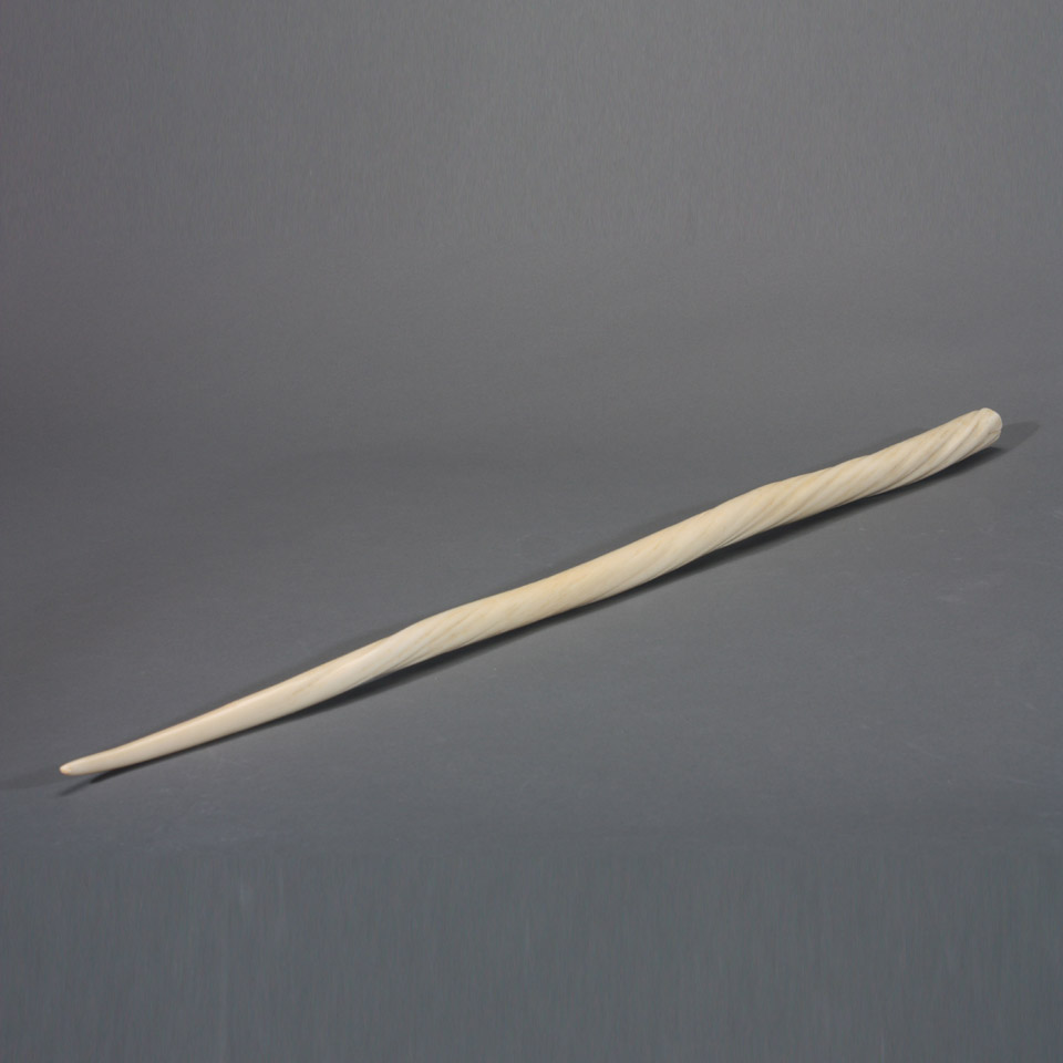 Appraisal: Unidentified NARWHAL TUSK ivory height x width x depth cm