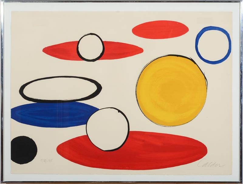 Appraisal: ALEXANDER CALDER - CIRCLES Lithograph in colors on Arches -