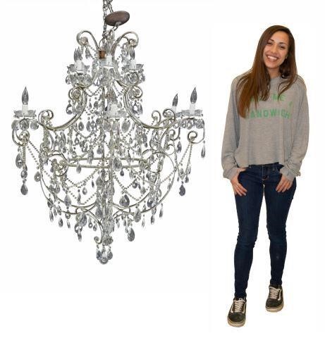 Appraisal: Large Crystal twelve-light chandelier Chandi Lighting Studio st c in