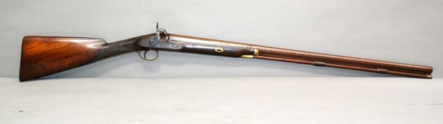 Appraisal: An English percussion shotgun inch rebrowned barrel g marked 'Powel