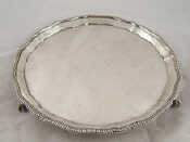 Appraisal: A silver salver with shaped rim cm dia Mappin and