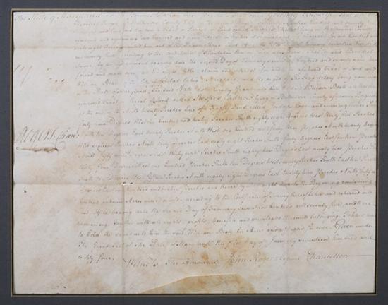 Appraisal: WILLIAM PACA MARYLAND SIGNER OF THE DECLARATION OF INDEPENDENCE DS