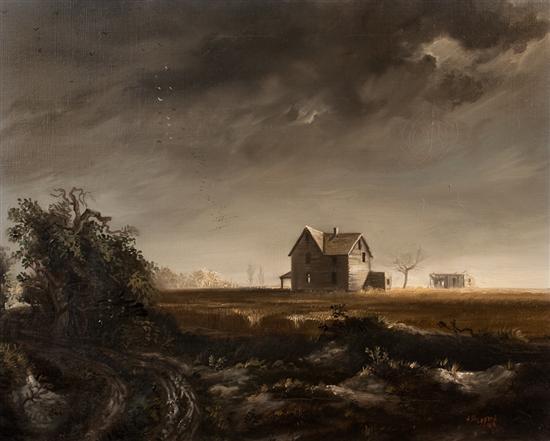 Appraisal: Joseph Sheppard American b Stormy Landscape oil on canvas signed