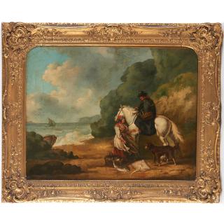 Appraisal: After George Morland oil painting After George Morland oil painting