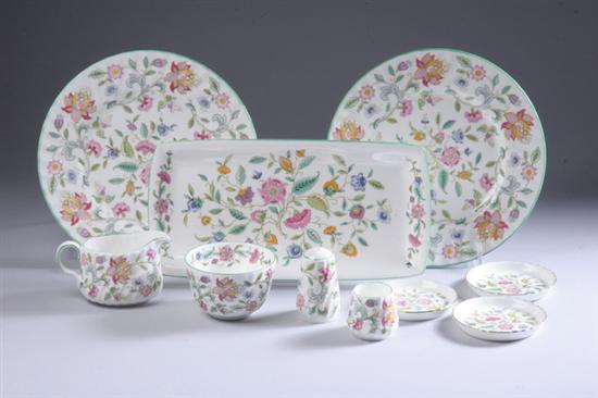 Appraisal: -PIECE MINTON BONE CHINA DINNER SERVICE Haddon Hall pattern Including