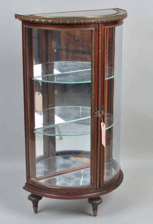 Appraisal: Small Louis XV Style Glass Vitrine Cabinet with ormolu mounts