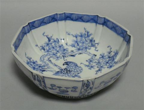 Appraisal: JAPANESE ARITA BLUE AND WHITE LARGE BOWL Edo period th